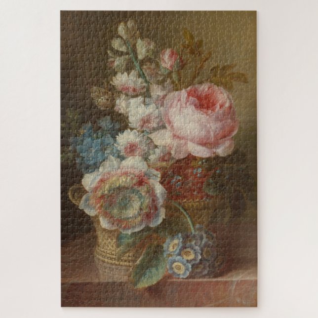 Puzzle Vida fija con flores - Cornelis van Spaendonck (Vertical)