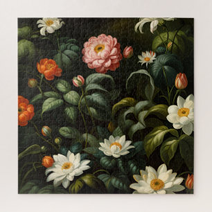 Puzzle Vida floral botánica vintage de jardín