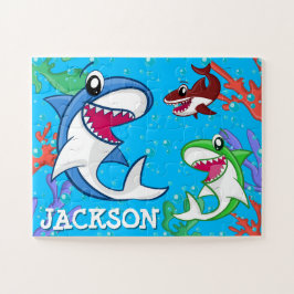 Puzzle Vida marina animal de tiburón niños de peces oceán