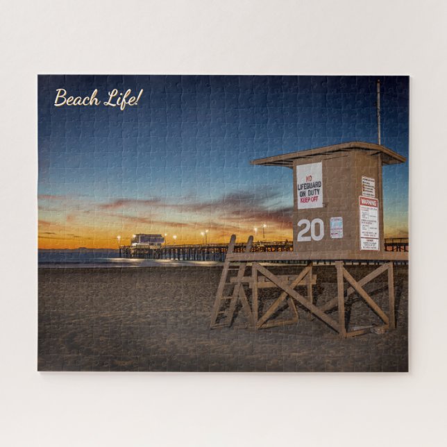 Puzzle Vida playera! Newport Beach al atardecer (Horizontal)