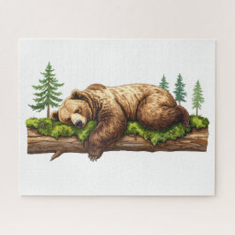 Puzzle Vida salvaje del oso durmiente tranquilo
