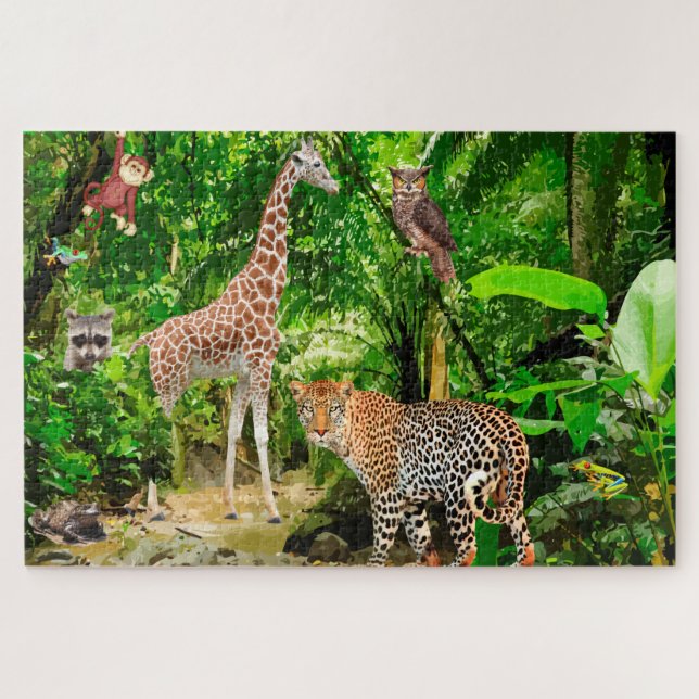 Puzzle Vida silvestre de animales de jungla Jigsaw rompe (Horizontal)