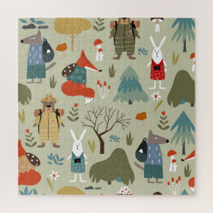 Puzzle Vida silvestre en Taiga: Patrón de niños de época
