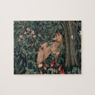 Puzzle Vida silvestre William Morris Greenery Fox