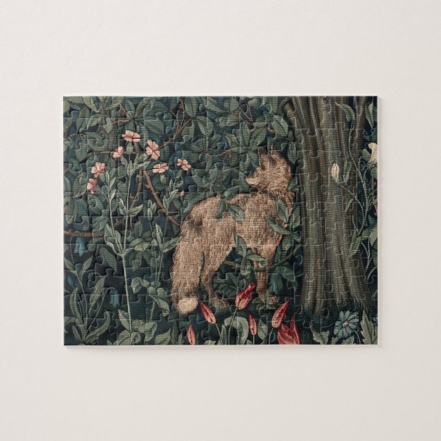 Puzzle Vida silvestre William Morris Greenery Fox (Horizontal)