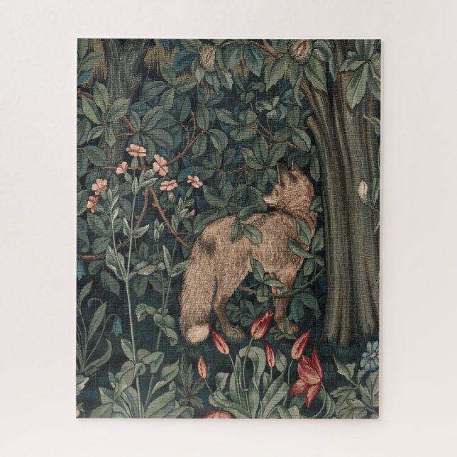 Puzzle Vida silvestre William Morris Greenery Fox (Vertical)