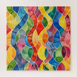 Puzzle Vidrio con manchas de arco iris acuático