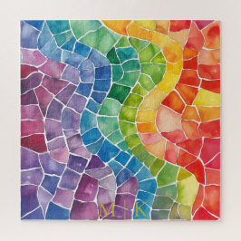 Puzzle Vidrio con manchas de arco iris acuático