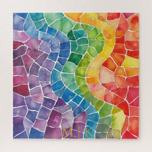 Puzzle Vidrio con manchas de arco iris acuático