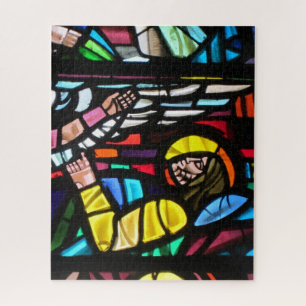 Puzzle vidrio de colores cristo