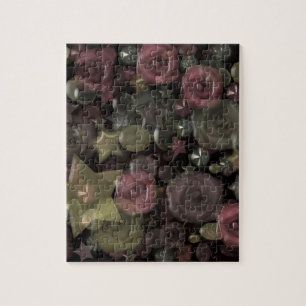 Puzzle Vidrio, estrellas, flores azulejos de cerámica