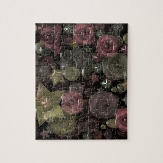 Puzzle Vidrio, estrellas, flores azulejos de cerámica (Vertical)