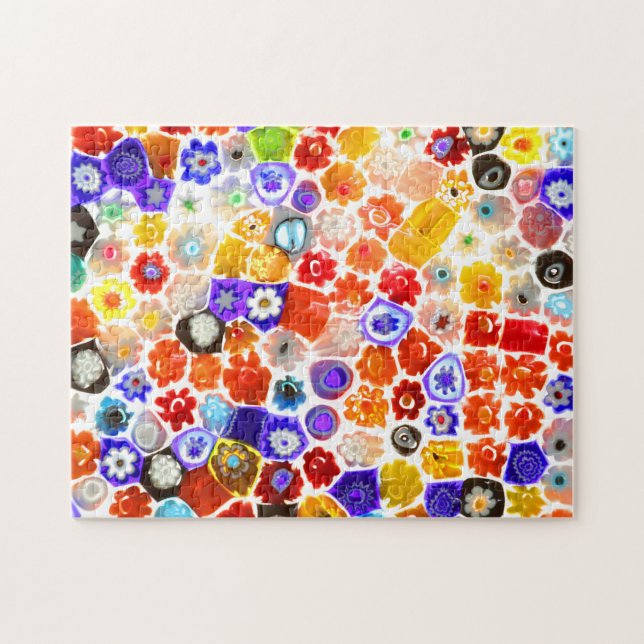 Puzzle VIDRIO FLORA VENECIANO DE 11x14 PULGADAS (Horizontal)