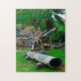 Puzzle Vieja Artillería Militar. Islas Marianas de Saipan
