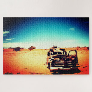 Puzzle Viejo auto abandonado