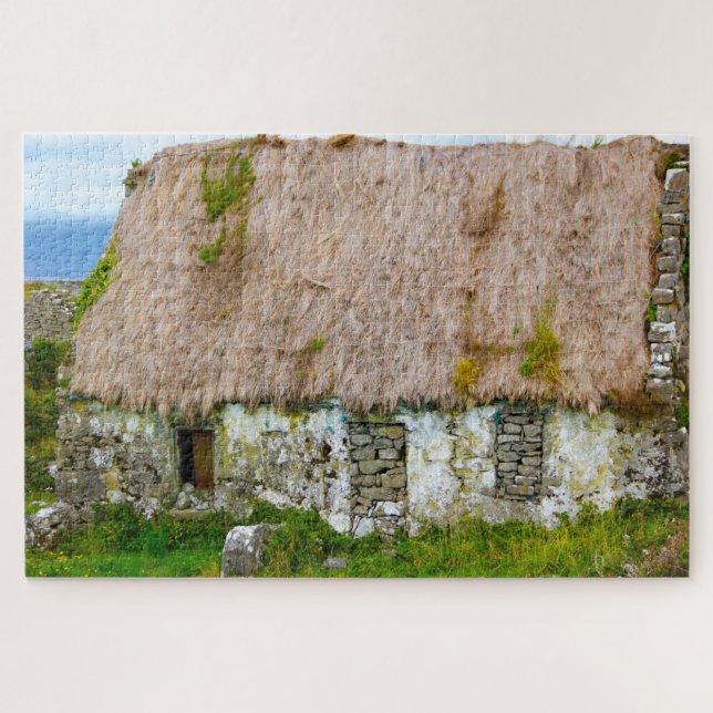 Puzzle Viejo Cottage irlandés Galway Irlanda. (Horizontal)