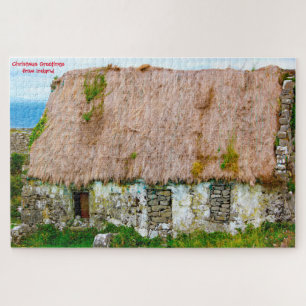 Puzzle Viejo Cottage irlandés Galway Irlanda. Rompecabeza