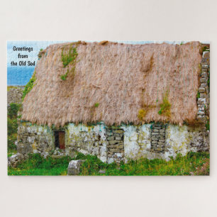 Puzzle Viejo Cottage irlandés Galway Irlanda. Rompecabeza
