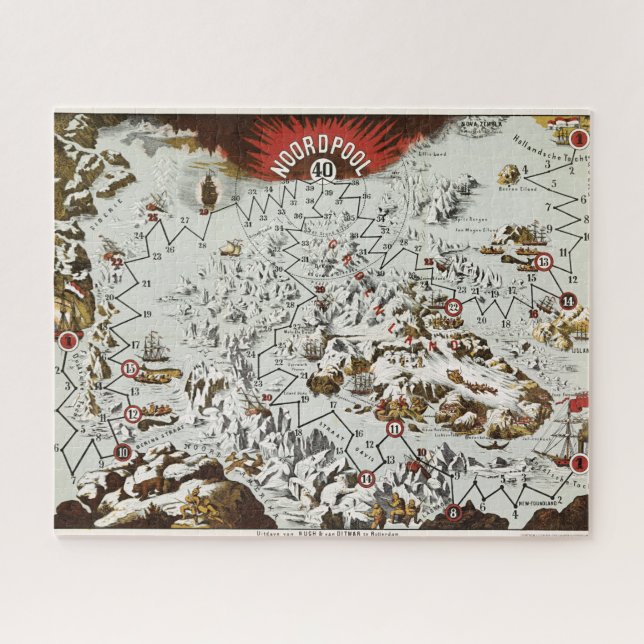 Puzzle Viejo mundo de mapas de antiguas antigüedades del  (Horizontal)