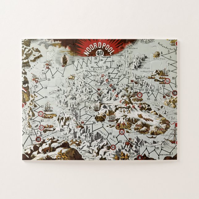 Puzzle Viejo mundo de mapas de antiguas antigüedades del  (Horizontal)