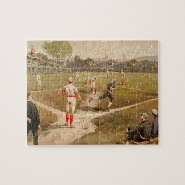 Puzzle Viejo partido de béisbol de los años 1800 (Horizontal)