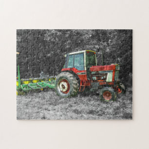 Puzzle Viejo Tractor Internacional Painterly