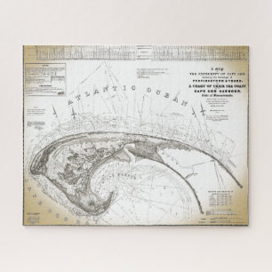Puzzle Viejo Vintage Provincetown Cape Cod Map Jigsaw Puz