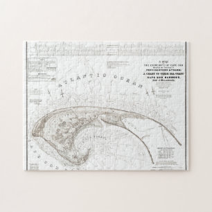 Puzzle Viejo Vintage Provincetown Cape Cod Map Jigsaw Puz