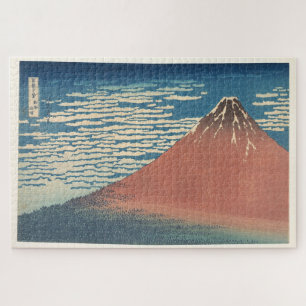 Puzzle Viento ligero, mañana clara: el Fuji rojo de Hokus