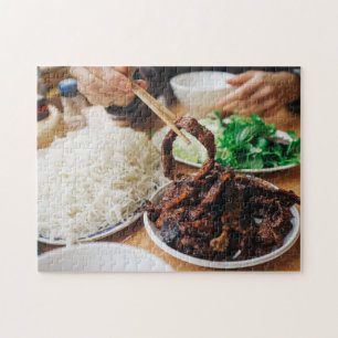 Puzzle Vietnamese Bun Cha Grilled Pork Noodles Foods