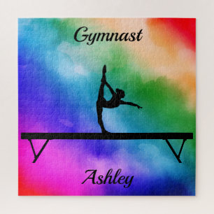 Puzzle Viga de Gimnasia Personalizada Acuarela