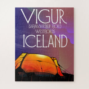 Puzzle Vigur Ísafjarðardjúp fiordo en Westfjords Islandia