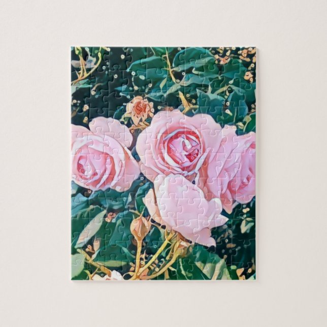 Puzzle viintage birds purple botanical wallpaper (Vertical)