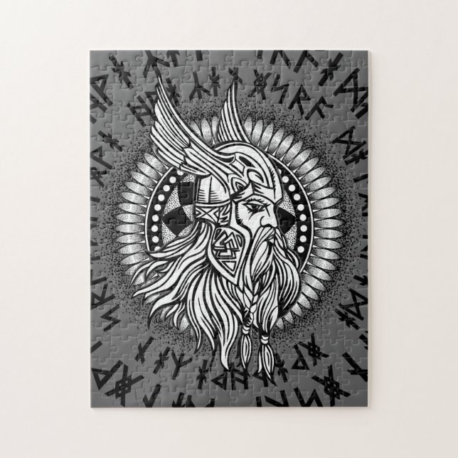 Puzzle Viking Warrior Winged Helmet (Vertical)