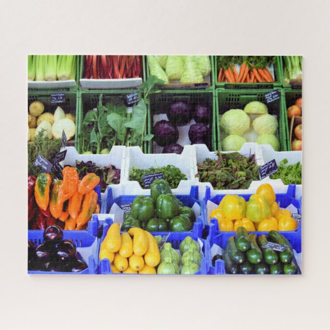 Puzzle Viktualienmarkt Munchen Alemania - 16x20 - 520 pcs (Horizontal)