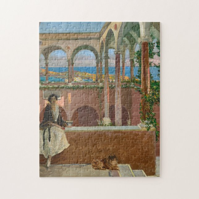 Puzzle Villa en la Riviera | Sir John Lavery (Vertical)