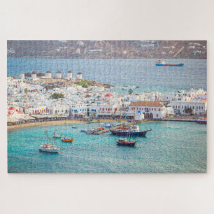 Puzzle Villa Griega Tradicional Isla Mykonos Grecia