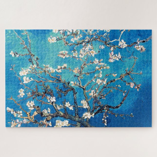 Puzzle Vincent Van Gogh Almond Flores turquesa brillante (Horizontal)