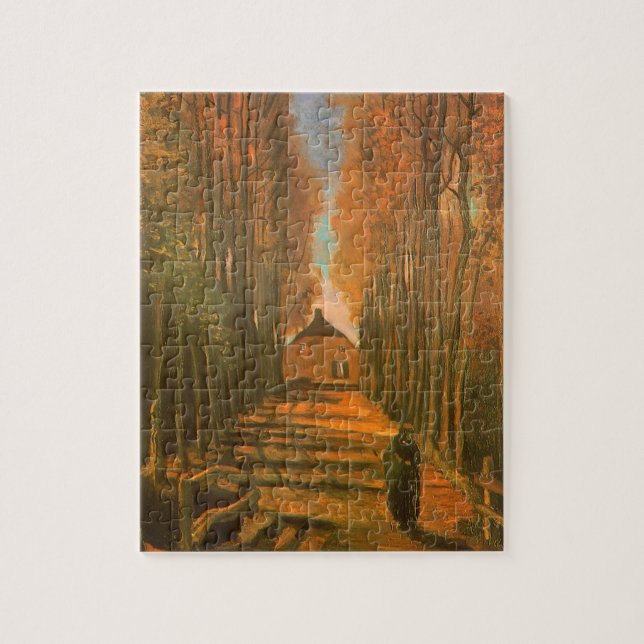 Puzzle Vincent van Gogh - Avenida de Álamos en Otoño (Vertical)