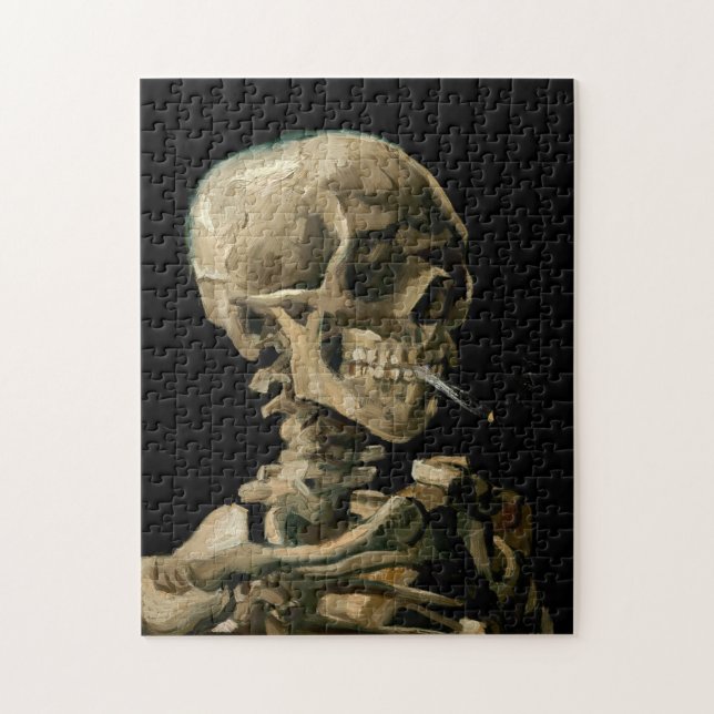 Puzzle Vincent van Gogh - Calavera con cigarrillo en llam (Vertical)