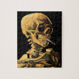 Puzzle Vincent Van Gogh - Calavera con cigarrillo en llam