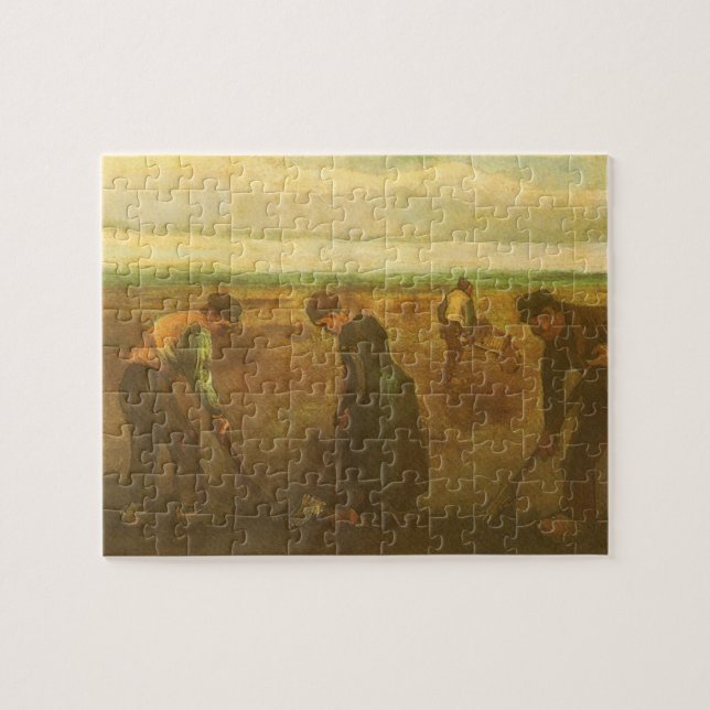 Puzzle Vincent van Gogh - Campesinos plantando papas (Horizontal)
