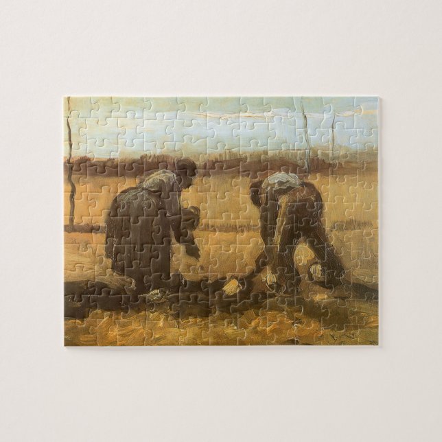 Puzzle Vincent van Gogh - Campesinos plantando papas (Horizontal)