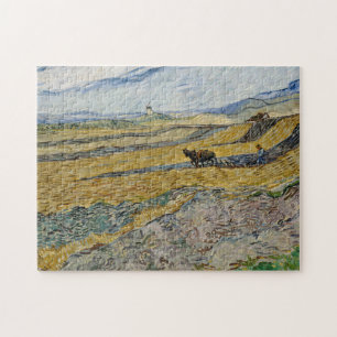 Puzzle Vincent Van Gogh, campo cerrado con flores