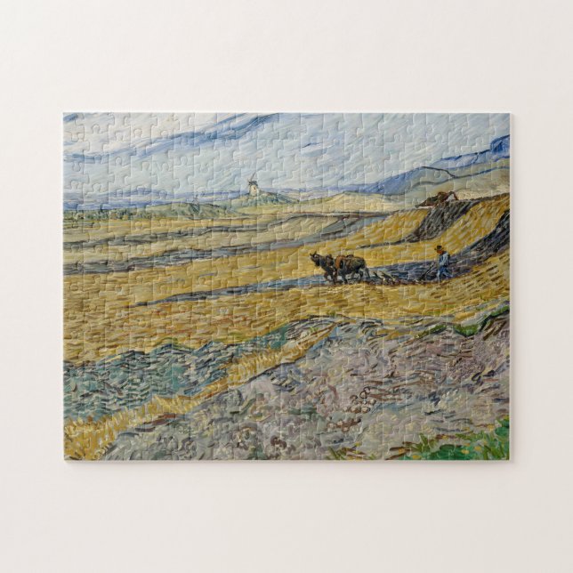 Puzzle Vincent Van Gogh, campo cerrado con flores (Horizontal)