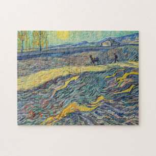 Puzzle Vincent van Gogh - Campo con campesinos arando