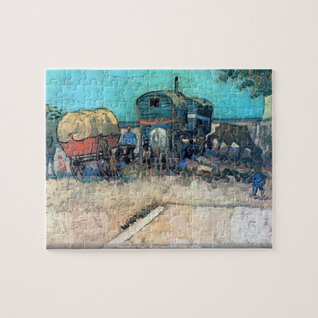 Puzzle Vincent van Gogh - campo gitano con el carro del (Horizontal)