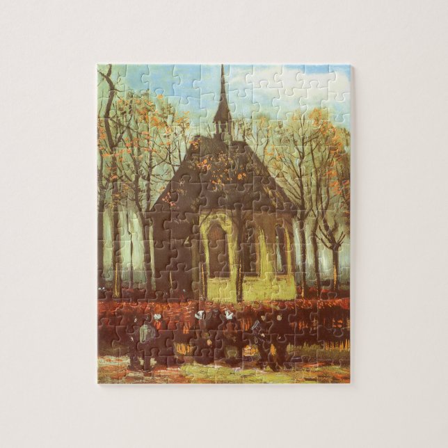 Puzzle Vincent van Gogh - Capilla en Nuenen, Asistentes a (Vertical)