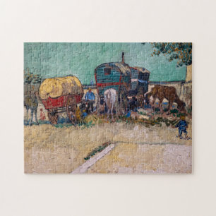 Puzzle Vincent Van Gogh - Caravans, Gypsy Camp near Arles