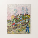 Puzzle Vincent van Gogh - Casas y Figura<br><div class="desc">Casas y figuras / Casas de campo con paja en la reminiscencia del sol del Norte - Vincent van Gogh,  1890</div>